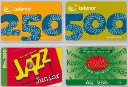 LOT 4 PREPAID PHONE CARD- PAKISTAN (E36.42.5 - Pakistan