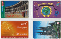 LOT 4 PREPAID PHONE CARD-SPAGNA (E35.36.5 - Other & Unclassified