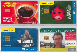 LOT 4 PHONE CARD- MESSICO (E33.44.5 - Mexiko