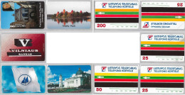 LOT 5 PHONE CARD- URMETLITUANIA (E33.10.1 - Lituania