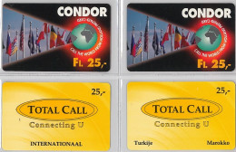 LOT 4 PREPAID PHONE CARD- PAESI BASSI (E32.17.5 - [3] Sim Cards, Prepaid & Refills