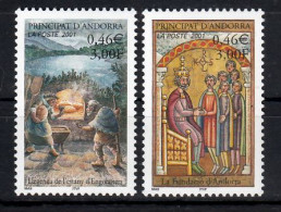 Frans Andorra Mi 564,565 Sagen En Legenden Postfris - Unused Stamps