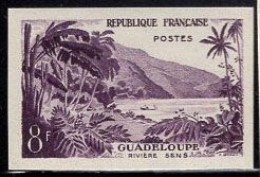 FRANCE(1957) Sens River, Guadeloupe. Trial Color Proof Pair. Scott No 850, Yvert No 1125. - Essais De Couleur 1945-…