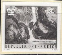 AUSTRIA(1986) Tschauko Falls. Black Print. Scott No 1350, Yvert No 1682. - Ensayos & Reimpresiones