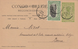 Congo-Belge : Carte Postale Avec Réponse Payée ---- 1920 - Cartas & Documentos