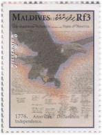 American Declaration Of Independence In 1776, Signature, History, Eagle, Bird Of Prey, MNH Maldives - Indépendance USA