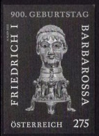 AUSTRIA(2022) Frederick I "Barbarossa". Black Print. - Ensayos & Reimpresiones