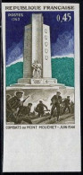 FRANCE(1969) Resistance Monument. Trial Color Proof. Battle Of Mt. Mouchet. Scott No 1251, Yvert No 1604. - Farbtests 1945-…