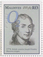 Joseph Priestley, Oxygen Chemical Formula O2, Oxygen Gas, Soda Water, Electricity, Science, Physics, MNH Maldives - Physique