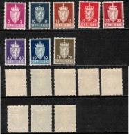 NORWAY NORGE NORWEGEN NORVÈGE 1955 1956 DIENSTMARKEN OFF.SAK.  MH(*) MI D68 -70 73-75 78 79 SC O65-67 70-72 75 76 WAPPEN - Oficiales