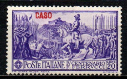 COLONIE ITALIANE - CASO - 1930 - FERRUCCI - 20 C. - MH - Egée (Caso)