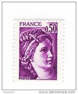 Sabine 0fr50 Violet YT 1969b Sans Phospho, GB, Lire ATTENTIVEMENT L'annonce. Rare, Voir Le Scan. Cote YT : 20 €. - Ongebruikt