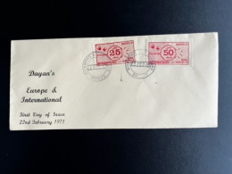 GREAT BRITAIN 1971 COVER DAYAN'S INTERNATIONAL MAIL SERVICE RICHMOND 22-02-1971 POSTAL STRIKE GROOT BRITTANNIE - Brieven En Documenten