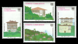 (2989-92) TURKEY TRADITIONAL TURKISH HOUSES MNH** - Neufs