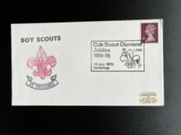 GREAT BRITAIN 1976 SPECIAL COVER CUB SCOUT DIAMOND JUBILEE 1916-1976 GROOT BRITTANNIE SCOUTING - Brieven En Documenten