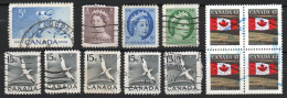 Canada - 9 Timbres + 1 Bloc De 4 - Différentes Périodes - Other & Unclassified