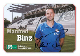 AK Manfred Manni Binz Kickers Offenbach 11-12 Offenbacher FC OFC SG Eintracht Frankfurt Borussia Dortmund Brescia Calcio - Autographes