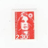 Briat 2fr30 Rouge De Roulette YT 2628a Avec Numéro Rouge Au Verso. Voir Scan. Cote YT : 1.80 €, Maury N° 2629 A : 2 €. - Ungebraucht