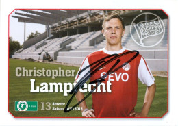 AK Christopher Lamprecht Kickers Offenbach 11-12 Offenbacher Arneburg Stendal Holstein Kiel FC Kaiserslautern Wolfsburg - Authographs