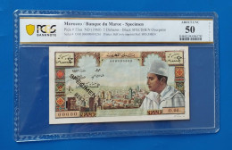 MAROC MOROCCO MARRUECOS MAROKKO BANQUE DU MAROC 5 DIRHAMS SPECIMEN - Maroc