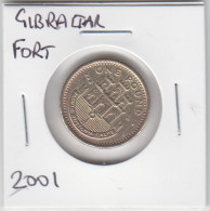 Gibraltar One Pound Coin Gibraltar 2001 'Castle Fort' Circulated - Gibraltar