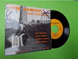 92/ Disque Vinyle 45 Tours - JOSE SAMPAIO - Viva Portugal - Accordéon - 4 Titres - Etat D'usage - Vers Année 1960 - Musiques Du Monde