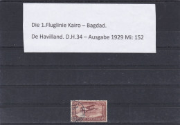 ÄGYPTEN-EGYPT- LUFTPOST-AIR MAIL-1.FLUGLINIE KAIRO-BAGDAD 1929 DE HAVILLAND -D.H34 USED - Used Stamps