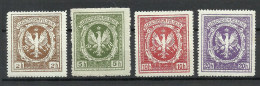 POLEN Poland 1916 Legionistam Polskim Für Polnische Legionäre Legion, 4 Stamps * - Ongebruikt