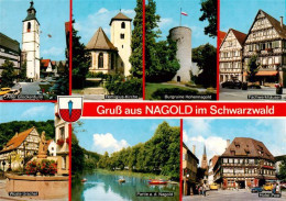 73903106 Nagold Alter Glockenturm Remigius Kirche Burgruine Hohennagold Fachwerk - Nagold