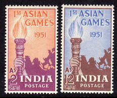 INDIA - 1951 FIRST ASIAN GAMES SET (2V) FINE MNH ** SG 335-336 - Neufs