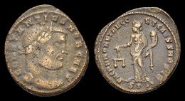 Constantius I Chlorus, As Caesar AE Follis Genius Standing Left - The Tetrarchy (284 AD Tot 307 AD)