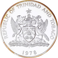 Monnaie, Trinité-et-Tobago, 10 Dollars, 1978, Franklin Mint, BE, FDC, Argent - Trindad & Tobago