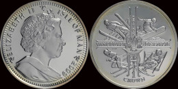 Isle Of Man 1 Crown 2009 Olympic Games In Vancouver 2010 Proof Proof In Capsule - Colonie