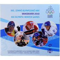 Slovaquie, Euro-Set, 2010, Vancouver XXI Olympic Winter Games.BU, FDC - Slovaquie