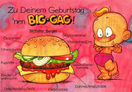 G3616 - Windel Winni Glückwunschkarte Geburtstag - Burger Scherzkarte - Anniversaire