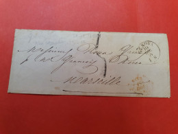 Italie - Cachet à Date De Genova Sur Lettre Sans Texte Pour Marseille En 1854 - D 240 - ...-1850 Préphilatélie