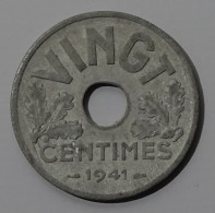 Vingt Centimes 1941 En Sup - 20 Centimes