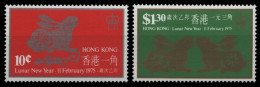 Hongkong 1975 - Mi-Nr. 306-307 Y ** - MNH - Ohne Wasserzeichen - Jahr Des Hasen - Nuevos