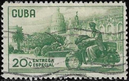 Cuba 1958 Used Stamp Special Delivery Mail Courier With Motorcycle 20 C [WLT1780] - Gebruikt