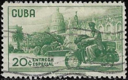Cuba 1958 Used Stamp Special Delivery Mail Courier With Motorcycle 20 C [WLT1780] - Used Stamps