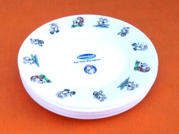 Arcopal France  6 Assiettes Dessert / Fromage   Lait Mimosa (Portugal) - Plates