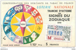 BILLET DE LOTERIE NATIONALE 1979 CONFEDERATION DES DEBITANTS DE TABAC SIGNES DU ZODIAQUE GEMEAUX - Billetes De Lotería