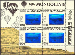 Mongolia 1993 Zeppelins Balloons Hologram Sheet MNH ** - Mongolie