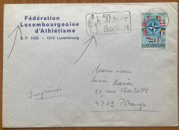 LUXEMBOURG 1983, COVER USED, ADVERTISING, ATHLETIC FEDERATION OF LUXEMBOURG,. MACHINE SLOGAN, BASKETBALL PLAYER, GAME, B - Covers & Documents