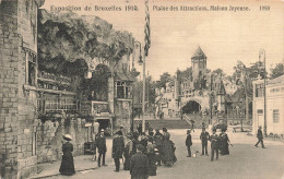 BELGIQUE - Bruxelles - Exposition De 1910 - La Plaine Des Attractions - Maison Joyeuse - Animé - Carte Postale Ancienne - Other & Unclassified