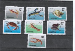 ALBANIA Nº 1118 AL 1124 - Crustaceans