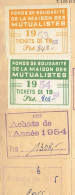 Rare : Timbres Du Fonds De Solidarité De La Maison Des Mutualistes Sur Carnet Délivré Le 22/4/1953 - Privat- Und Lokalpost [PR & LO]