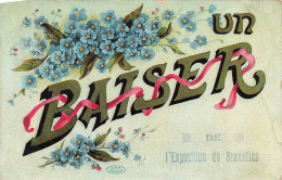 BELGIQUE - Bruxelles - Un Baiser De L'Exposition De Bruxelles - Colorisé - Carte Postale Ancienne - Altri & Non Classificati
