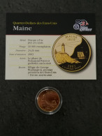 STATE QUARTER DOLLAR 2003 D MAINE / CUPRONICKEL DORURE OR 24 CARATS / USA - 1999-2009: State Quarters