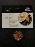 STATE QUARTER DOLLAR 2002 P OHIO / CUPRONICKEL DORURE OR 24 CARATS / USA - 1999-2009: State Quarters